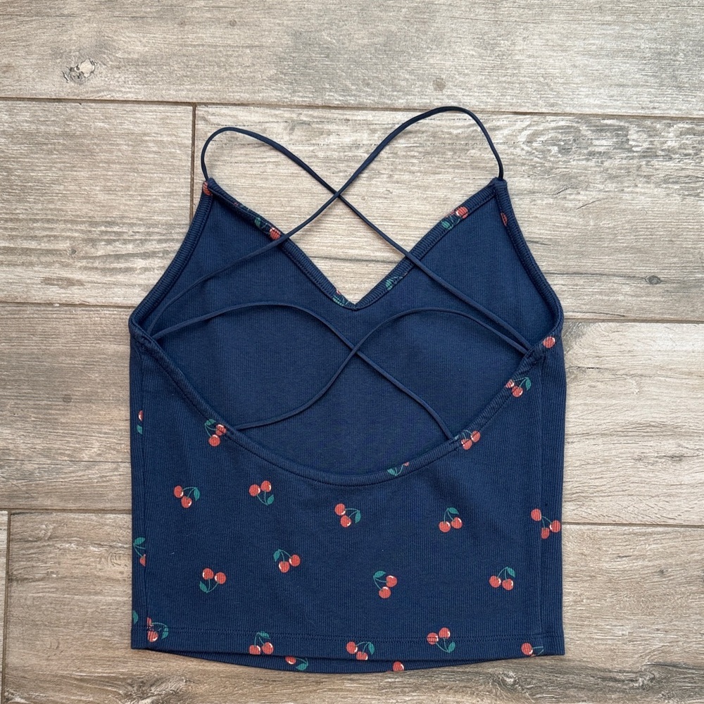 NWOT- American Eagle Outfitters Strappy Tank with Cherry Print - Picture 4 of 5